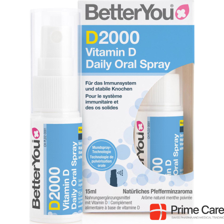 Betteryou D2000 vitamin D oral spray 15 ml