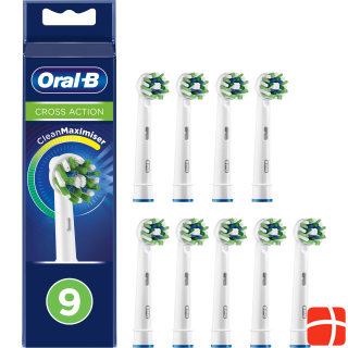Oral-B CrossAction Brush Head with CleanMaximiser, 9 Counts