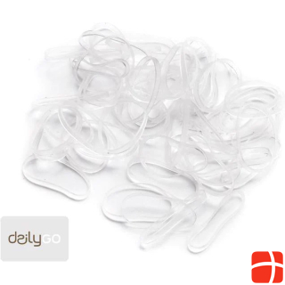DailyGo Hair tie silicone 2 cm 60 pieces, transparent