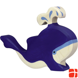 Holztiger Blue whale with fountain