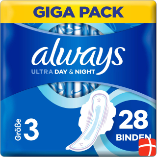 Always Ultra sanitary towels Day & Night (size 3) With wings Piece