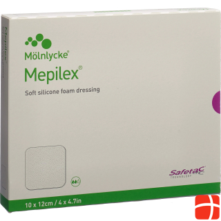 Mepilex Schaumverband Safetac 10x12cm Silikon