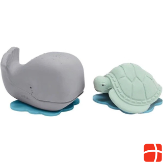 Hevea Bath toy Whale + Turtle (1pc)