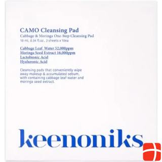 Keenoniks camo cleansing pad - cabbage & moringa 2p x 1ea