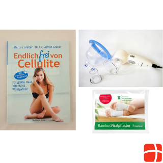 SwissVitalWorld Dermo vacuum massager, book, bamboo plaster