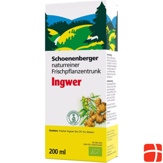 Schoenenberger Ginger natural fresh plant drink organic juice