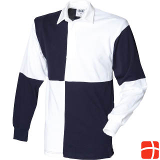 Front Row Rugby Polo Shirt Quarter Long Sleeve