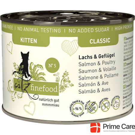 Catz Finefood Kitten No.5 Salmon & Poultry