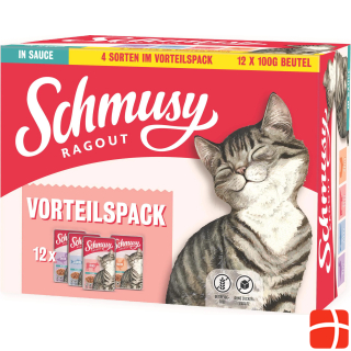 Schmusy Wet food Ragout Multipack Sauce, 12 x 100 g
