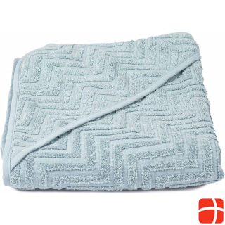 Filibabba Bath towel with hood GOTS - Zigzag Dark Mint