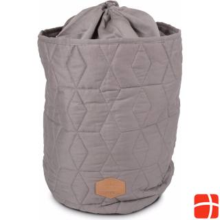 Filibabba Storage bag with closure - Soft quilt dark grey
