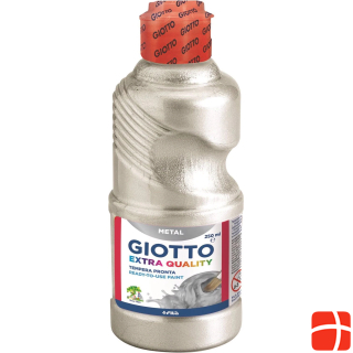 Giotto Extra Quali, ready to paint METALLIC tempera paint of the highest quality, 250 ml silver