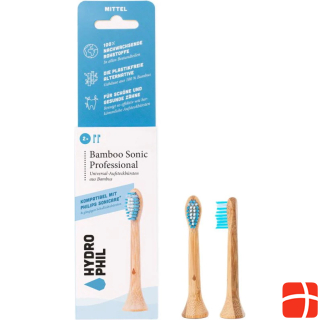 Hydrophil Universal attachment brushes made of bamboo with medium soft bristles
