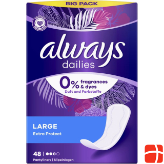 Always Panty liner Extra Protect Large 0% Big Pack