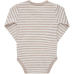 Fixoni Long sleeve bodysuit sand melange striped size 68