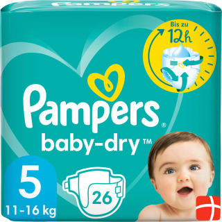 Pampers Baby-Dry Größe 5, 26 Windeln
