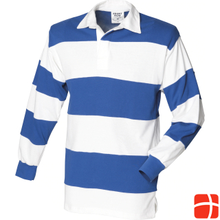 Front Row Rugby Polo Shirt Long Sleeve Striped