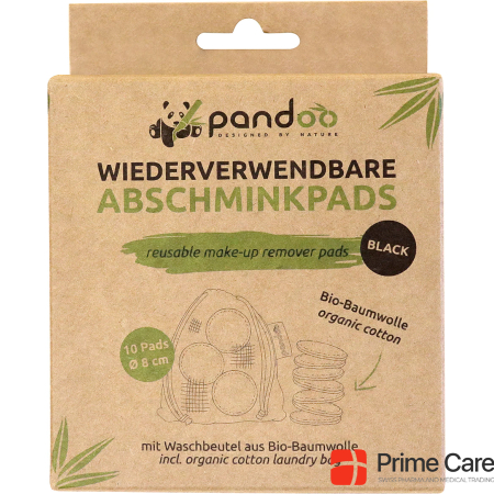 Pandoo Makeup remover pad Bio-BW 10s schw.