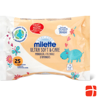 Влажные салфетки Milette Ultra Soft & Care Миндальное масло
