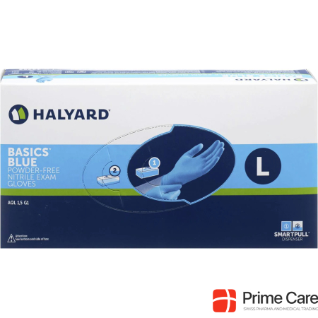 Halyard Nitrile Basic Disposable Gloves Pluck Box Size L