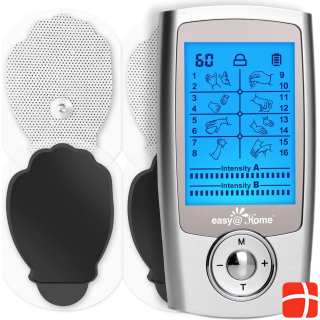 Premom Easy@Home Dual Channel TENS Unit + Muscle Stimulator with 16 Modes for Pain Relief