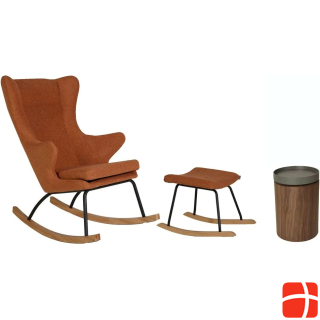 Quax Adult rocking chair with stool and side table