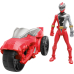 Power Rangers Dino Fury Rip N Go T-Rex Battle Bike and Red Ranger, 15 cm tall vehicle with ac...