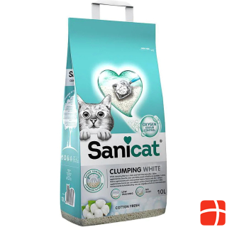 Наполнитель для кошачьего туалета Sanicat Clumping White Cotton fresh 10л