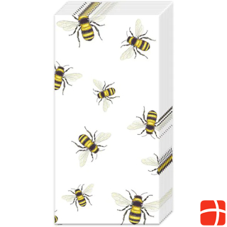 IHR Paper handkerchiefs SAVE THE BEES! white