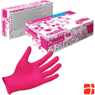 PG Essenti Care Disposable Rubber Gloves Niril Powder Free Gloves (Size 6-7) in a Box of 100, Rose P