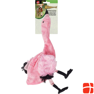 Skinneeeze Dog toy plush flamingo, L