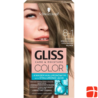 Schwarzkopf Gliss Color Hair Dye 8-1 Cool Medium Brown