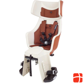 bobike Exclusive Tour Plus - the bike seat is mounted on a stand Cinnamon brown