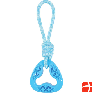 Игрушка Zolux Triangular TPR SAMBA с веревкой, 26 см, синий