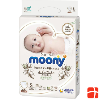 Moony Diapers MOONY Natural S 4-8kg 58 pcs.
