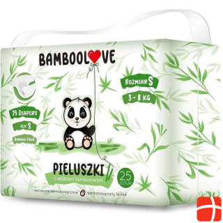 Bamboolove bamboo fiber disposable diapers S (3-8kg) 25pcs.