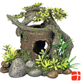 Nobby Aqua Ornaments WOOD with VERSTECK with plants