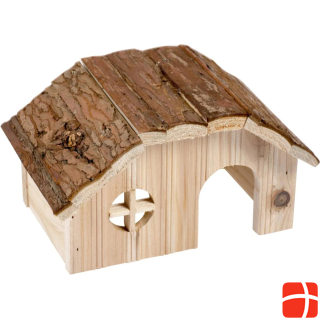 EBI Duvo+ wooden lodge with bark roof rodent