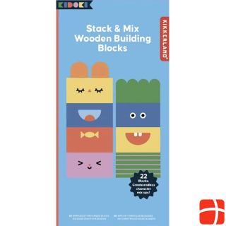 Kikkerland Stack & Mix Wooden Building Blocks