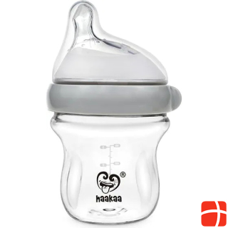 Haakaa Gen. 3 Glass Baby Bottle 120ml - Grey