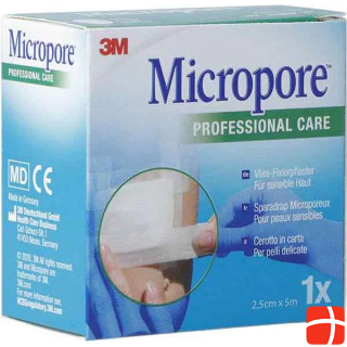 3M MICROPORE VLIES adhesive plaster without dispenser 25mm x 5m white refill