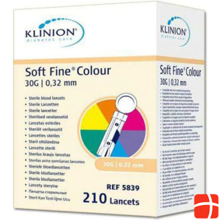 Klinion Soft Fine single-use lancet 30G sterile, 210 pieces