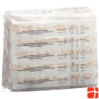 Qualimed Female catheter CH12 18cm PVC sterile, 100 pcs.
