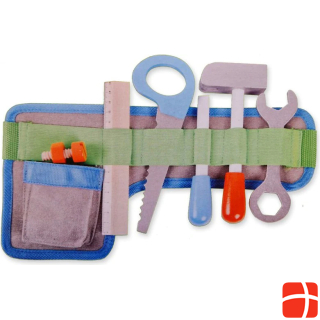 Spielmaus Wooden tool belt with accessories