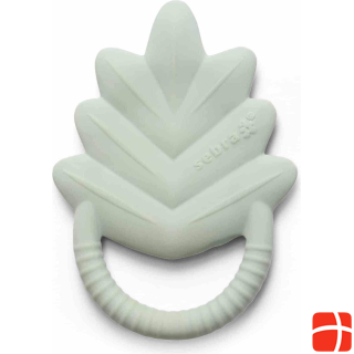 Sebra Teething ring natural rubber latex,, leaf, misty mint