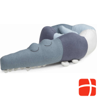 Вязаная мини-подушка Sebra, Sleepy Croc, бледно-голубой
