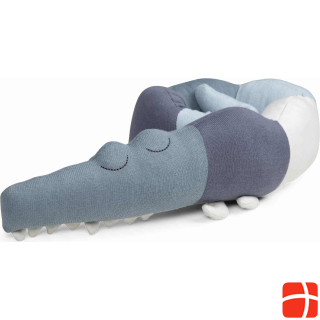 Вязаная мини-подушка Sebra, Sleepy Croc, бледно-голубой