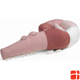 Вязаная мини-подушка Sebra, Sleepy Croc, цветочно-розовый