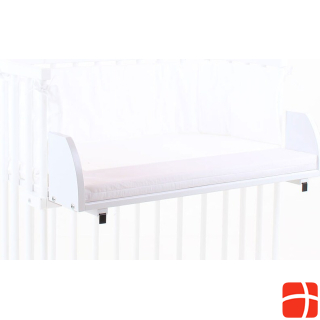 Babybay Extension set and mattress white lacquered for Maxi, Boxspring