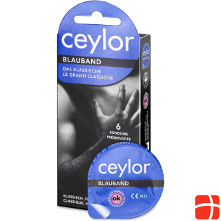 Ceylor Blue ribbon condom with reservoir